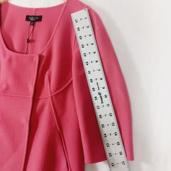Talbots, NWT, Wool Blend Jacket, Kate Fit, Camellia Pink, 3/4 Sleeve, Size 10 - Picture 14 of 16